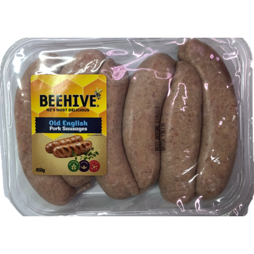 Beehive Old English Sausages 450g Frozen