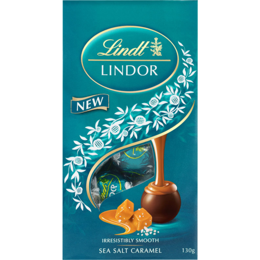 Lindt Lindor Sea Salt Caramel Chocolates Pouch 130g