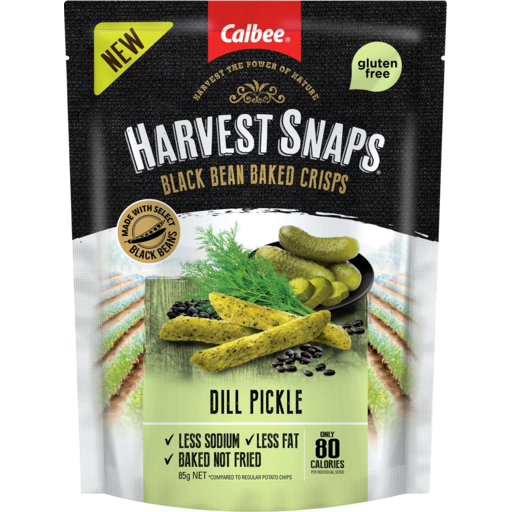 Calbee Harvest Snaps Black Bean Dill Pickle Crisps 83g