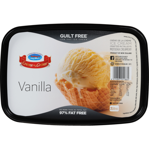 Talleys Guilt Free Vanilla Ice Cream 2L