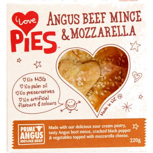 I Love Pies Angus Beef Mince & Mozzarella 220g