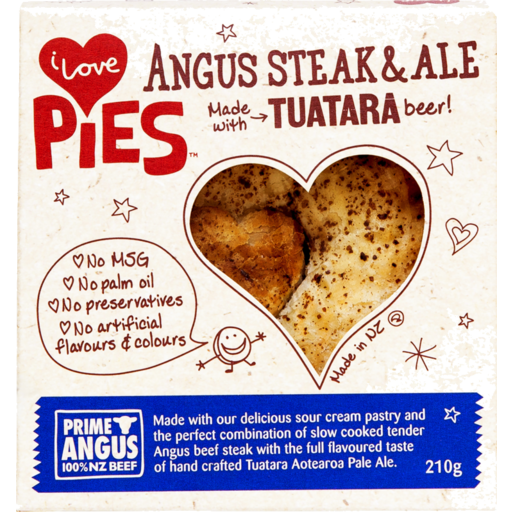 I Love Pies Angus Beef Steak & Ale 210g