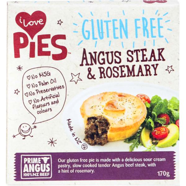 I Love Pies Frozen Gluten Free Angus Beef Steak & Rosemary Pie 170g