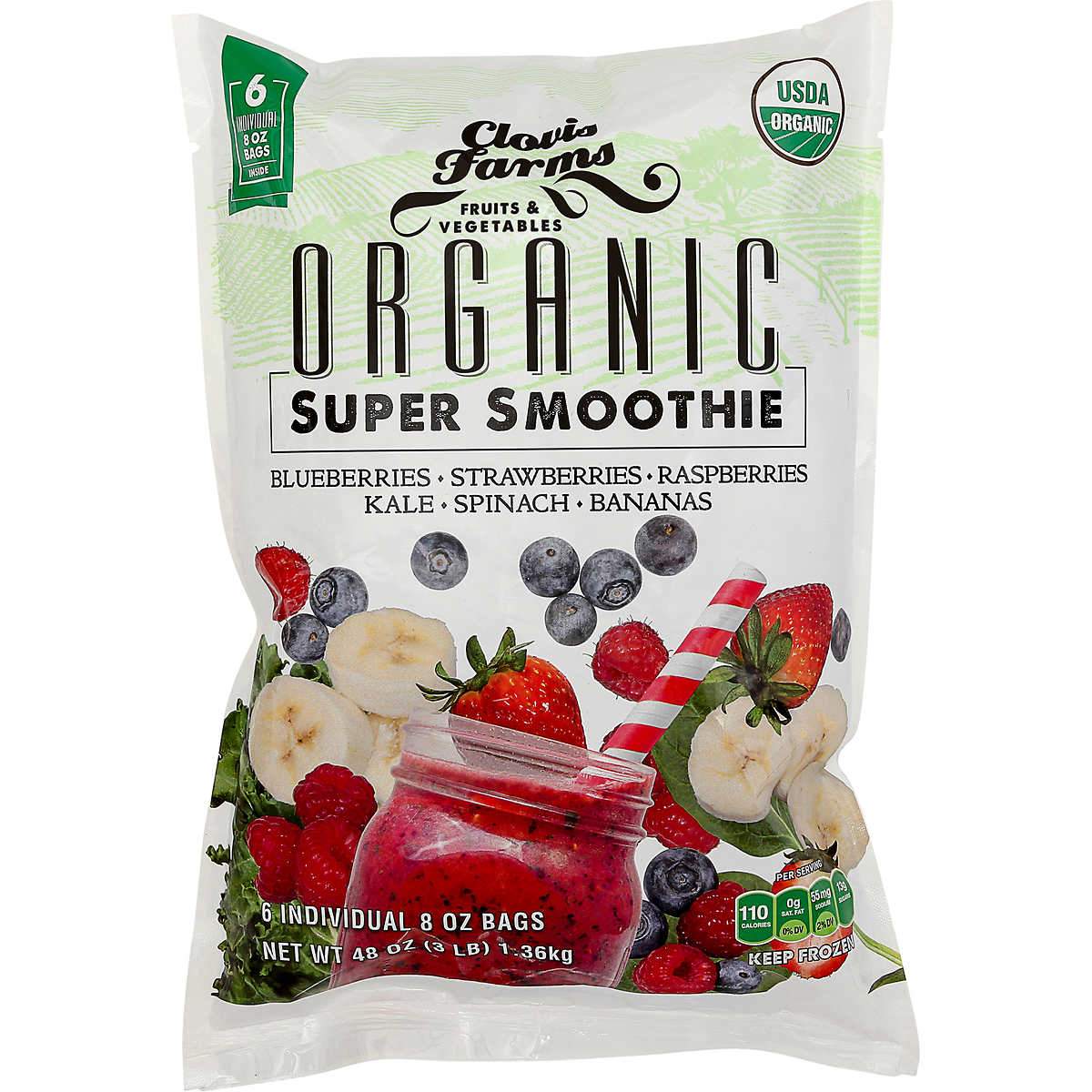 Clovis Farms Organic Super Smoothie 8oz