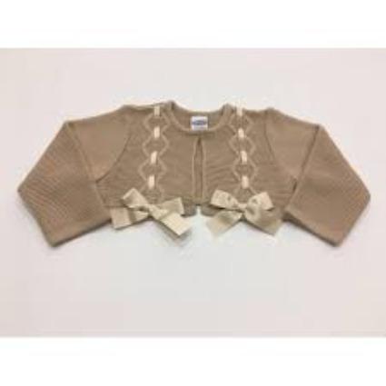 Rochy Camel Size 2 years Grosgrain Bow Cardigan ea