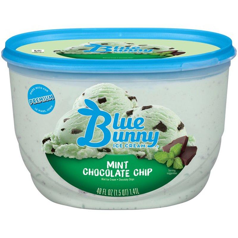 Blue Bunny Mint Chocolate Chip Ice Cream, 1.5 QT