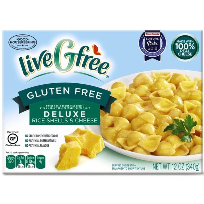 LiveGfree Gluten Free Deluxe Rice Shells & Cheese 12 oz