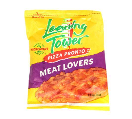 Leaning Tower Frozen Meat Lovers Mini Pizza Pronto 125g