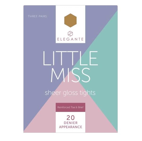 Little Miss Bronze Glow Girls Sheer Tights Size 11/12 yrs 3 pr pk