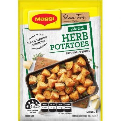 Maggi Side Dish Herb Potatoes Recipe Base 43g