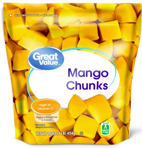 Great Value Frozen Mango Chunks, 1lb