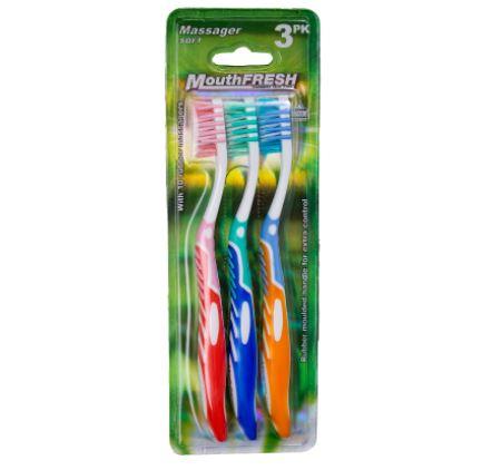 Mouthfresh Adult Massager Toothbrush Medium 3pk