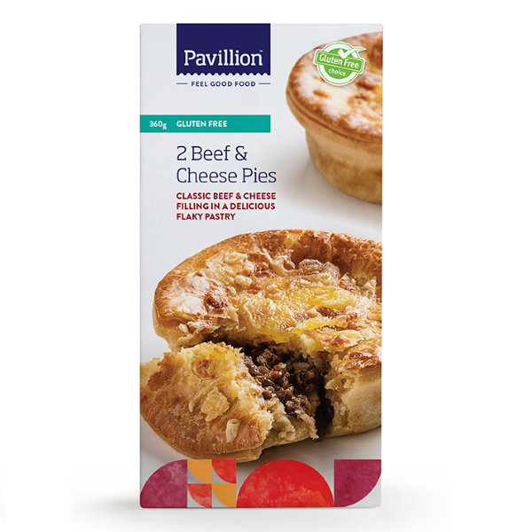 Pavillion GF Beef & Cheese Pies 2pk/180g