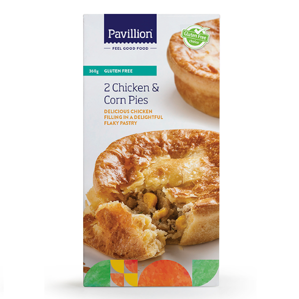 Pavillion GF Chicken & Corn Pies 2pk/180g