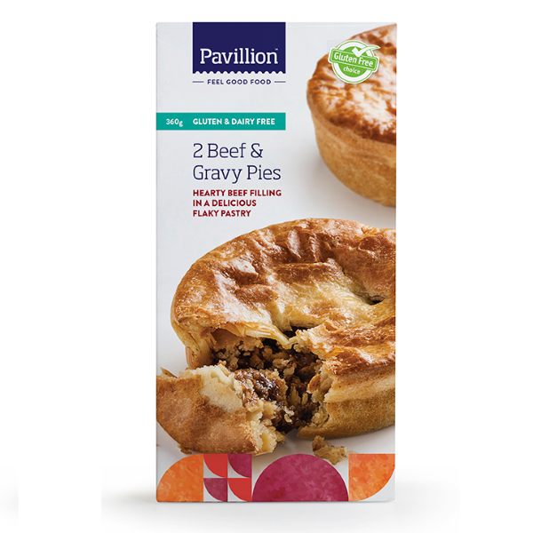 Pavillion G&DF Beef & Gravy Pies 2pk/180g