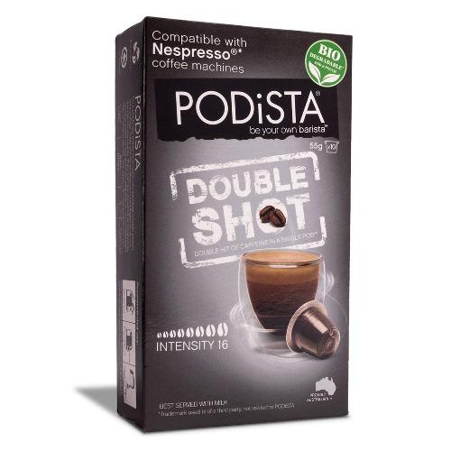 Podista Double Shot Coffee Pods 10pk 50g