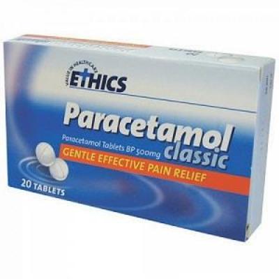 Ethics Paracetamol Capsules Oblong 500mg Box 20