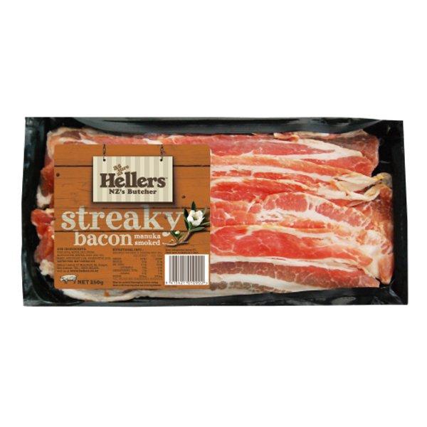 Hellers Manuka Smoked Streaky Bacon 250g
