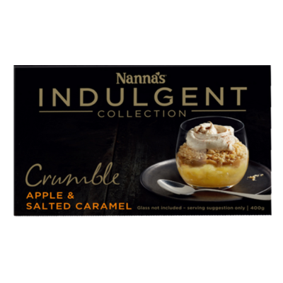 Nannas Indulgent Apple & Salted Caramel Crumble 400g