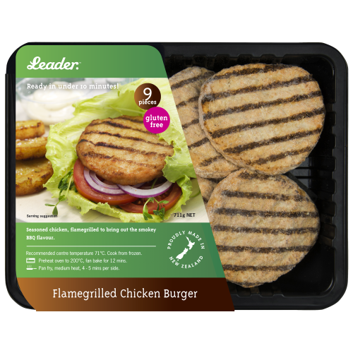 Leader Chicken Burger Flamegrilled - 5 pack