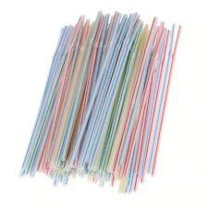 Flexible Straws Striped 100pk