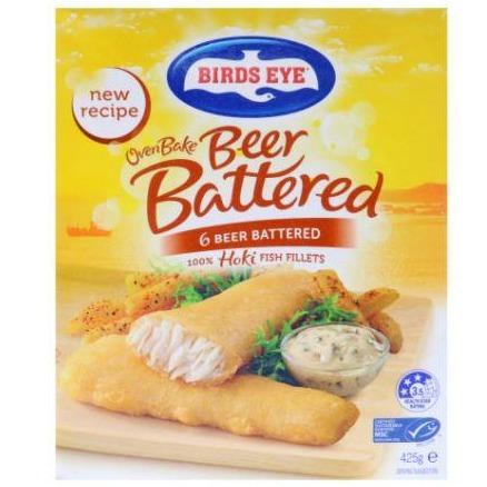 Birds Eye Beer Battered Hoki Fish Fillets 6pk