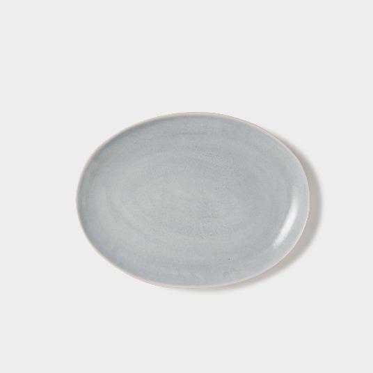 Finch Oval Platter Grey/Natural 39x29x3.5cmh