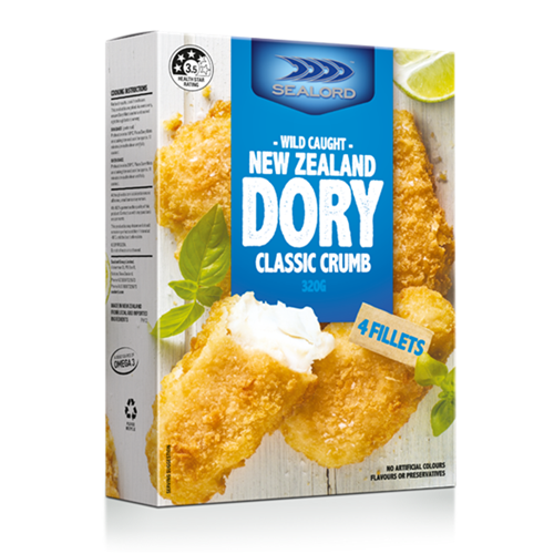 Sealord Dory Classic Crumb 320g/4pk