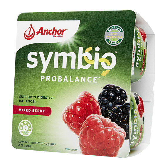 Anchor Symbio Probalance Yoghurt Mixed Berry 4 x 150g