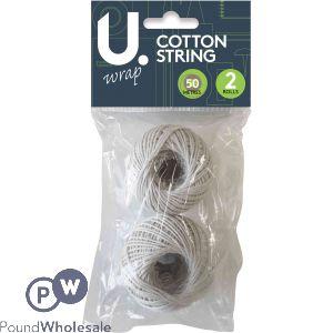 Cotton String 50M 2pk