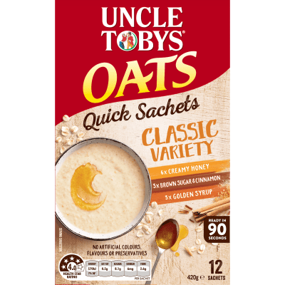 Uncle Tobys Quick Sachets Variety 12pk/420g