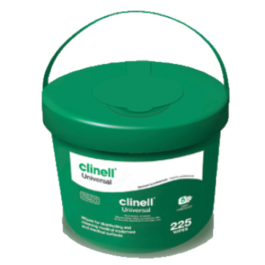 Clinell Universal Sanitising Wipes Bucket 225 wipes