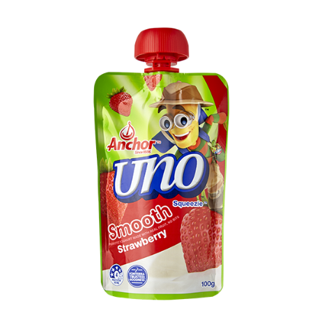 Anchor Uno Yoghurt Smooth Strawberry Pouch 100g