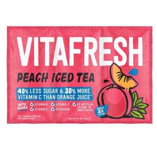 Vitafresh Peach Iced Tea Drink Flavoured Mix 3pk 150g