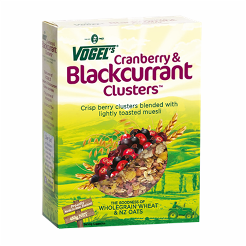 Vogels Cranberry Blackcurrent Clusters Muesli 450g